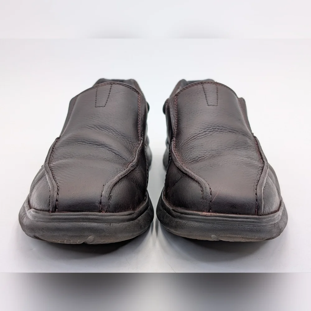 Clarks Cotrell Step Slip-On Men's Sz 11.5M Brown Oily Leather Loafers Ortholite®